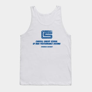 1962 Carroll Shelby School of High Performance Driving  - blue distressed print Tank Top